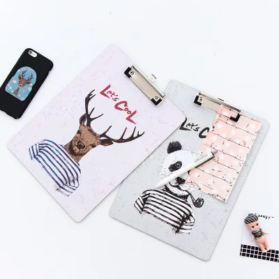 

Creative cute cartoon a4 plastic folder w animal a4 straight board clip file folder splint fashion clipboard contract clip book
