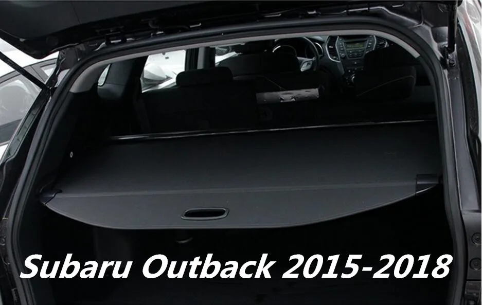 

JINGHANG Car Rear Trunk Security Shield Cargo Cover For 15-18 Subaru Outback 2015 2016 2017 2018 (Black, beige)