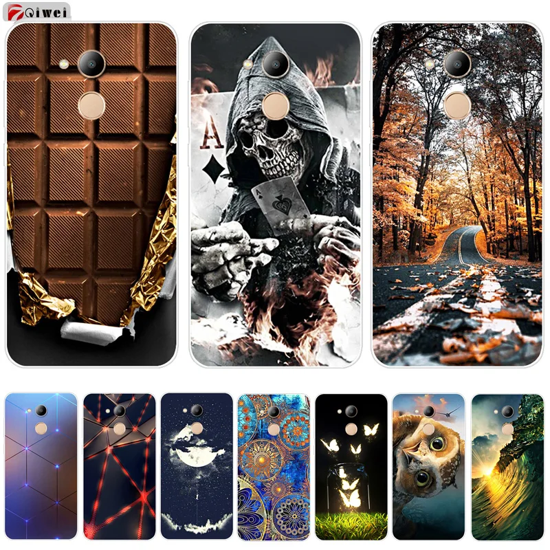 

For Huawei Honor 6C Pro Case Soft Silicone TPU Printed Phone Back Cover For Coque Huawei Honor 6 C Pro Case V9 Play JMM-L22 Capa