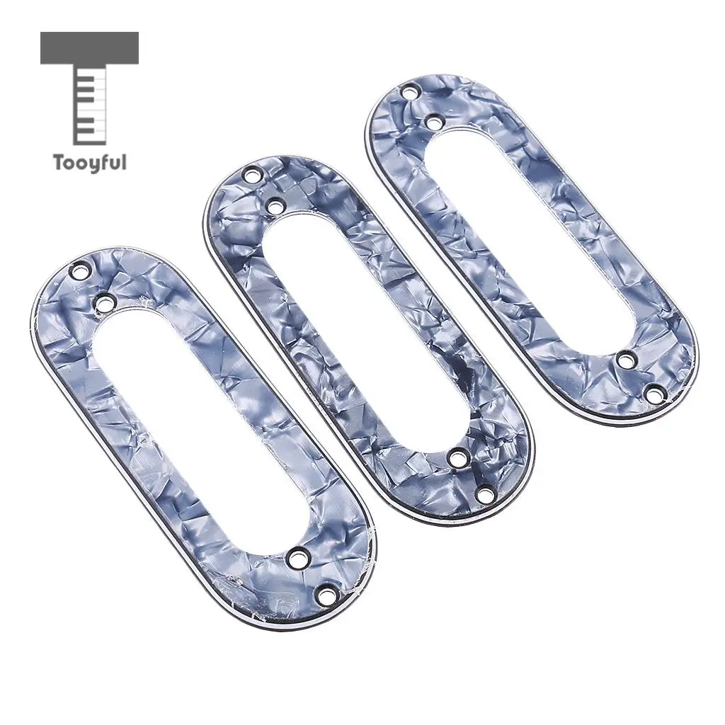 Tooyful 3 Pieces Guitar Single Coil Pickup Mounting Ring for Electric Guitar Parts Accessories