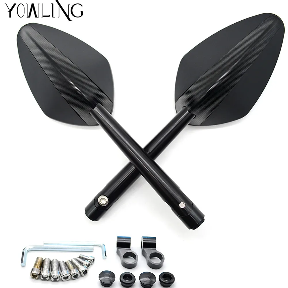 Motorcycle rear side mirrors Aluminium CNC Rearview Mirrors For yamaha ktm Honda CB650F CB1000R CBR 600f4i CB400 Aprilia RSV4 R