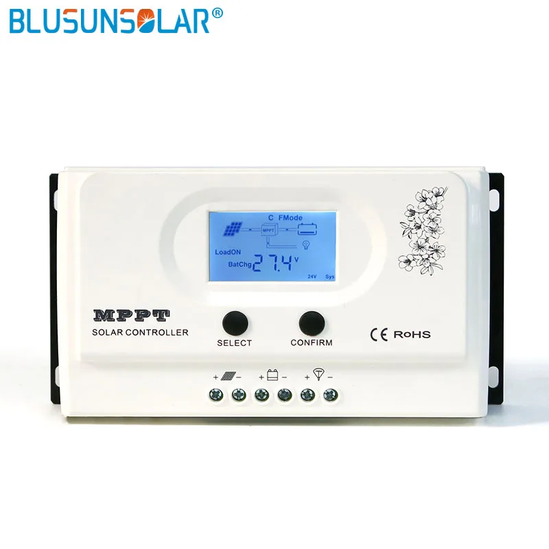 

MPPT 30A40A/50A Solar Charge Regulator 12V/24V Auto LCD Display Controller with Load Dual Timer Control for Street Light System