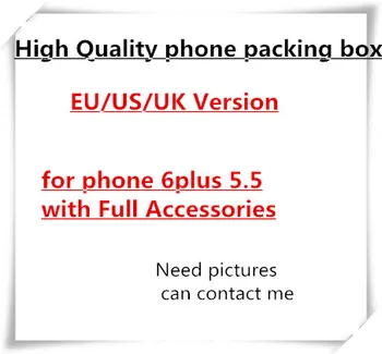 

50pcs/ High Quality US/EU/UK Version Phone Packaging Packing Box Case For iPhone 6s plus 5.5'' With Full Accessories Package Box