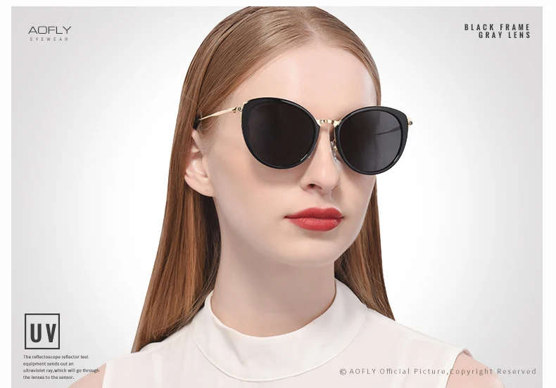 AOFLY, фирменный дизайн, поляризационные солнцезащитные очки для женщин, модные женские солнцезащитные очки «кошачий глаз», очки Gafas De Sol, очки A131