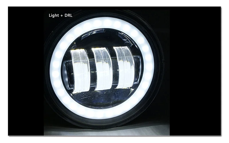 4.5 Harley Motorcycle Fog Lamp Halo Ring HID LED Fog Lights Bulb Led Auxiliar Fog Lamps Angel Eyes For Harley Motobike (5)