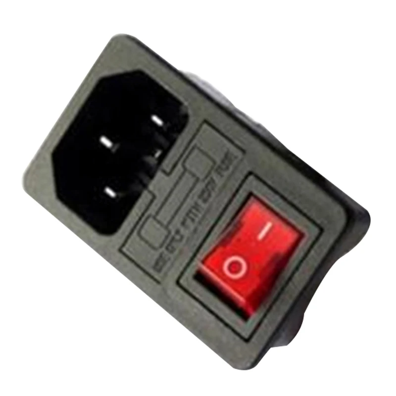 

Top Inlet Male Power Socket With Fuse Switch 3-in-1 AC Socket With Light Switch
