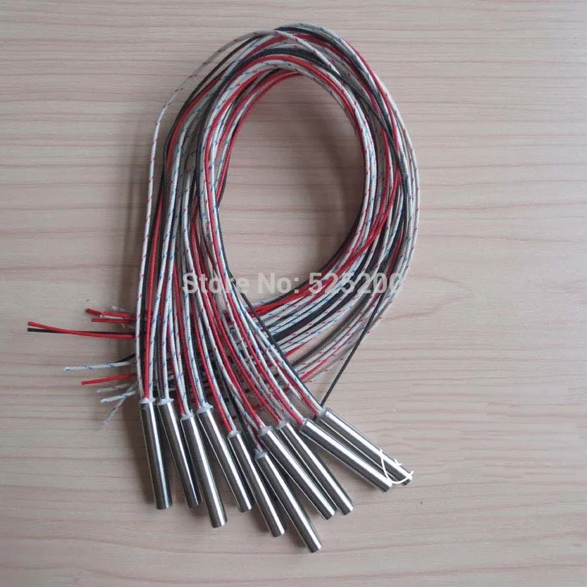 5pcs Dia.6mm,Length30mm,230V100W,With Thermocouple Type K,Heater
