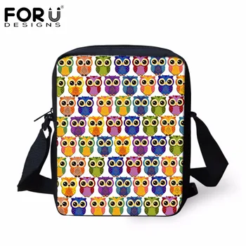 

FORUDESIGNS Luxury Brand Messenger Bags for Women Cute Animal Owl Print Puzzle Ladies Crossbody Bag Travel Kids Shoulder Handbag