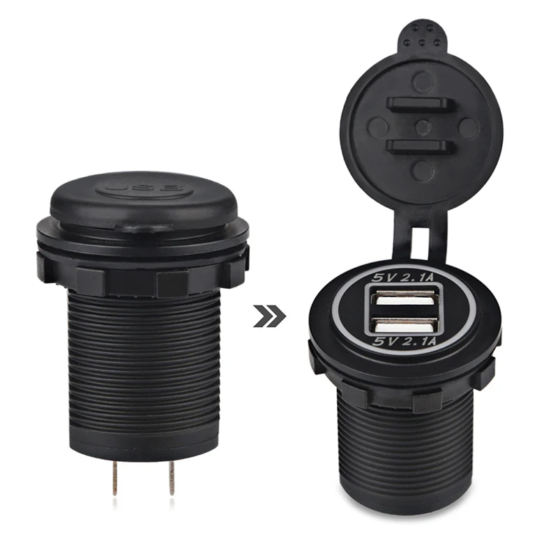 Водонепроницаемая Автомобильная розетка с двумя USB портами 12 В 24 В|socket car|12v socket