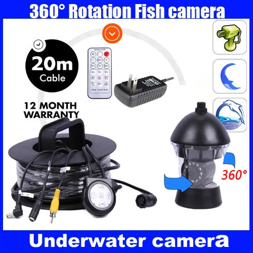 

Original bestwill brand 20m 360 rotation Fishing Camera Underwater Fish Finder CCD700TVL HD CAM 12pcs LED with Power supply