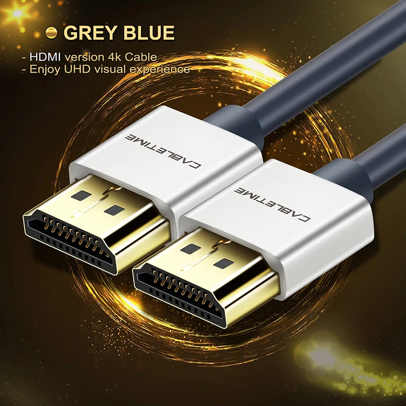 Cabletime HDMI كابل الذكور إلى الذكور الزنك سبائك HDMI إلى HDMI 2 كيلو * 4 كيلو 2.0 ضئيلة HDMI كابل ل PS3 PS4 محمول التلفزيون العارض كابل N116 Cabletime HDMI كابل الذكور إلى الذكور الزنك سبائك HDMI إلى HDMI 2 كيلو * 4 كيلو 2.0 ضئيلة HDMI كابل ل PS3 PS4 محمول التلفزيون العارض كابل N116