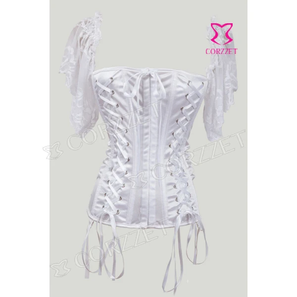 Готическое бюстье белый корсет с завышенной талией корсеты Corpete Corselet Hot Corpetes E