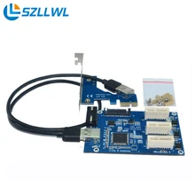 PCI express to mini pci express adapter Riser Card Mini ITX to external 3 PCI-E slot adapters Cards