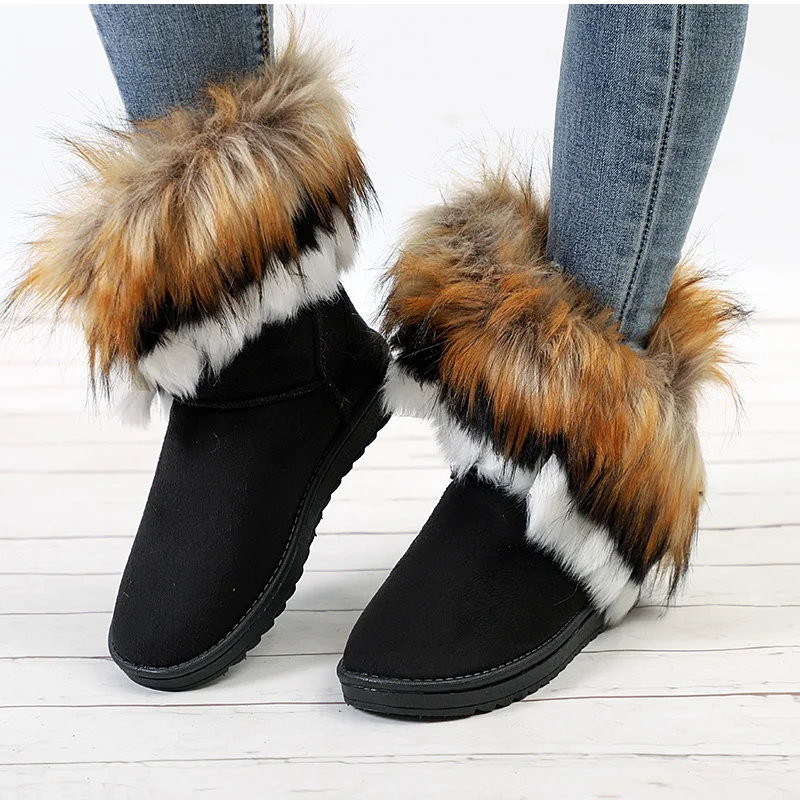 MCCKLE/женские зимние ботинки; Зимние ботильоны размера плюс с искусственным мехом; Женская удобная обувь на плоской подошве; обувь на платформе; Прямая поставка