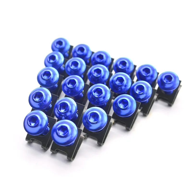 

Motorcycle 6mm Windshield Windscreen Bolt Screw Nut Fastener Kit Automobiles Fairing Windshield Mounting Nuts Blue FOR SUZUKI