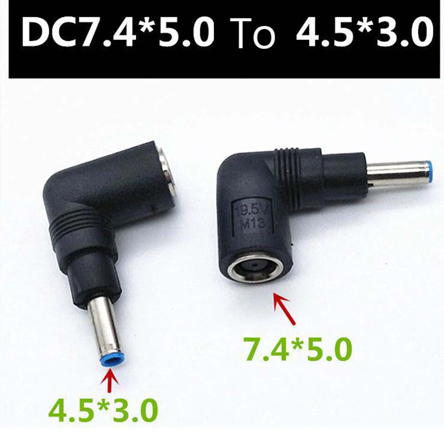 50pcs HP DC Power Cable 7.4x5.0mm Female to 4.5x3.0mm Male Central Pin Adapter 