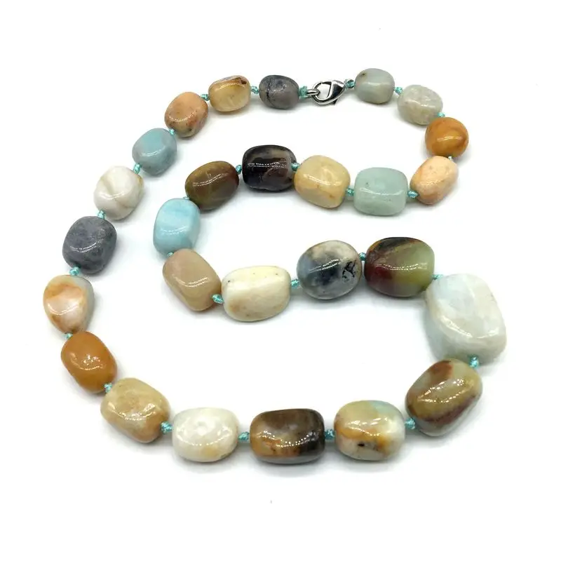 amazonite bead choker necklace graduted