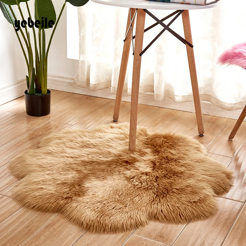 

Yebeile Shaggy Carpet For Living Room Home Warm Plush Floor Rugs fluffy Mats Kids Room Faux Fur Area Rug Living Room Mats Silky