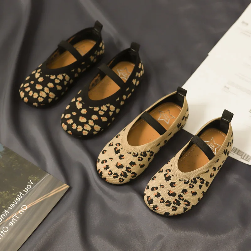 

Girls Loafers Leopard shoes Girls Moccasins Shoes Baby Toddler Shoes 2019 Spring Summer Children Soft Leather EU 21-30