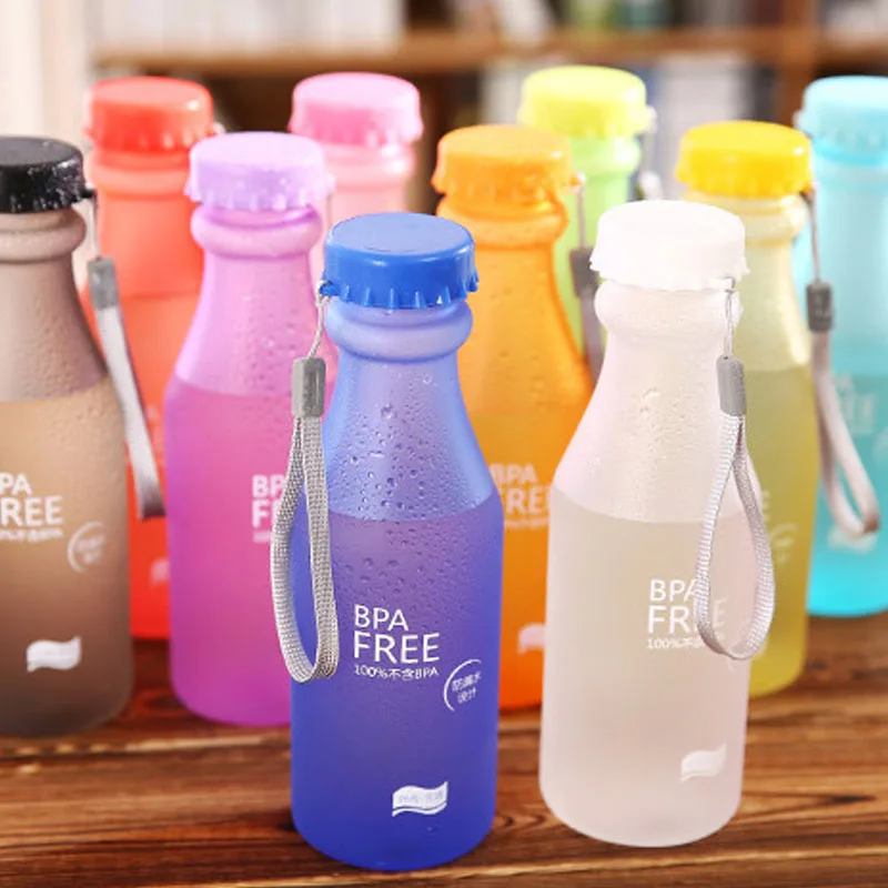 

High Quality 550ml Portable Plastic Container Leak-proof Water Bottles Outdoor Sports Camping Traveling Climbing Equipment