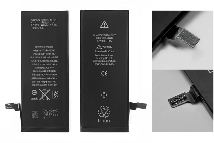 FGHGF 10 шт., сотовый телефон батарея для Iphone 6 6G Китай производитель 3,8 V 1810mah AAA Qlty Замена литий-ионный OEM