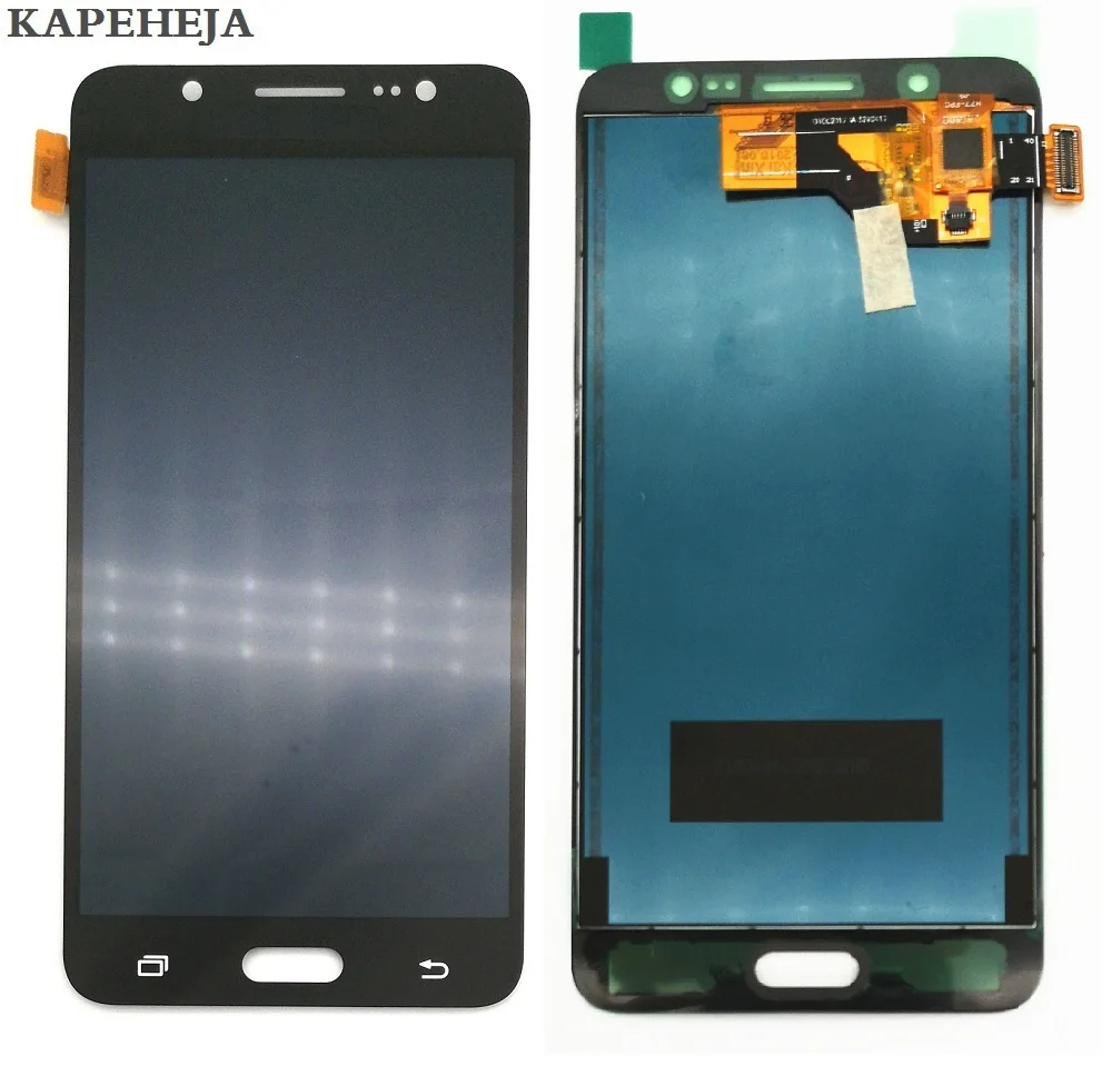 Tanie Można regulować jasność LCD do samsunga Galaxy J5 2016 J510 J510F J510M J510Y J510G wyświetlacz LCD montaż digitizera ekranu dotykowego
