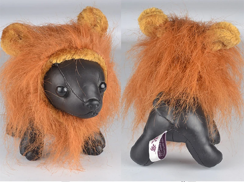 Cute Pet Transfiguration Costume Lion Mane Winter Warm Wig Cat Small Dog Party Clothes Decoration With Ear Pet Apparel Cat Dress1