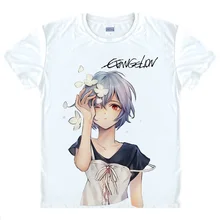 EVA Neon Genesis Evangelion T shirts kawaii Japanese Anime t shirt Manga Shirt Ayanami Rei Cosplay