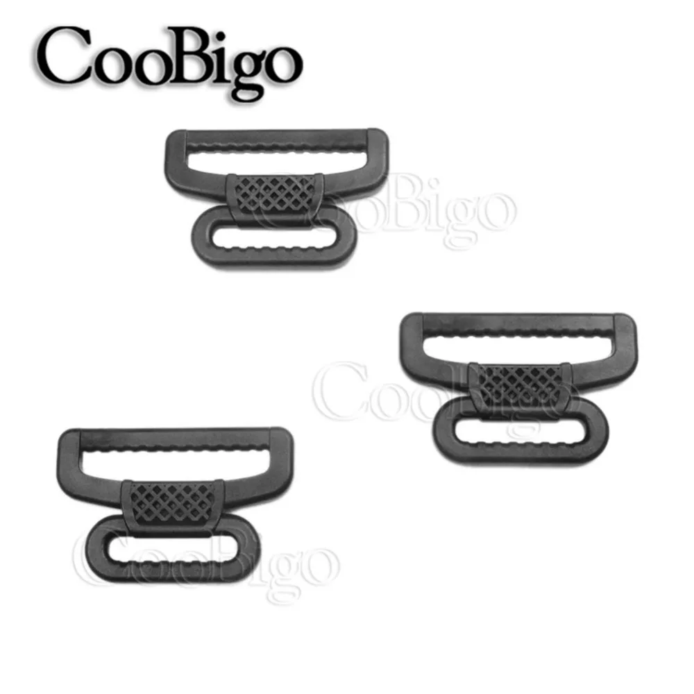 

10pcs 1" to 1-1/2"D Ring Slider Looploc Reducing Dual Loops Transition Plastic Hardware Buckles Backpack Strap Webbing Bag Parts
