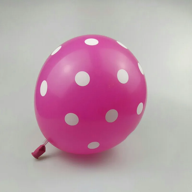 

Rose red polka dot ballon 12inch thick round baloons wedding decorations kids birthday party balloons 50 latex balons wholesale