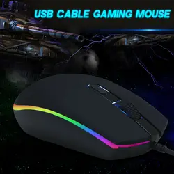 Протянутая проволока мышь светодиодный светодиодная эргономичная мышь ПК оптическая мышь Рабочая для MacBook