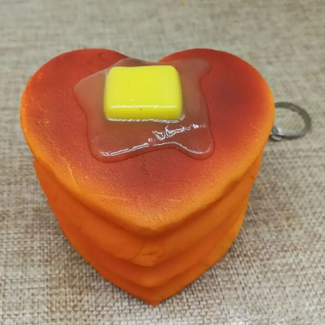 PU медленно поднимающийся пирожное в форме сердца выдавливает игрушки брелок кулон анти-стресс поднимается после того, как вы сжимаете его
