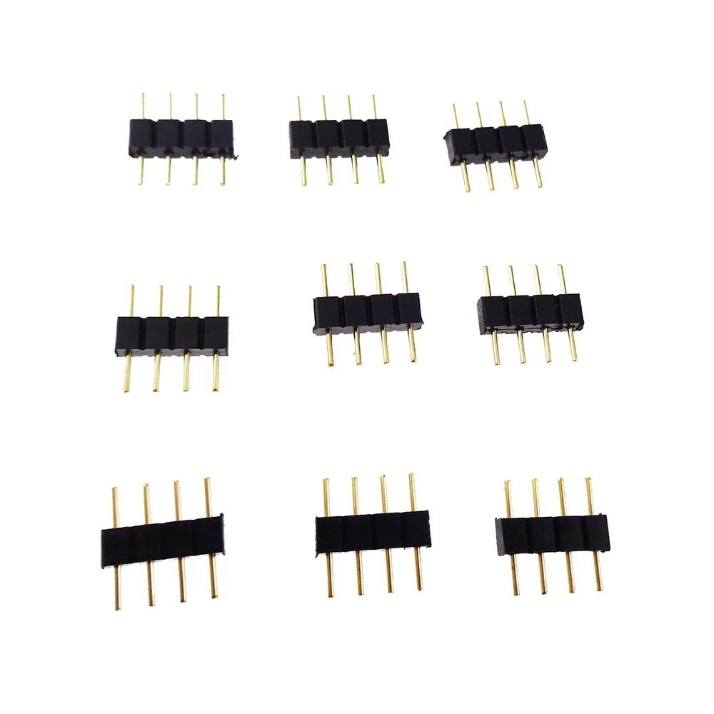 1000 шт./лот 4pin RGB разъем игольчатый led для светодиодной ленты 5050 3528 внутреннего