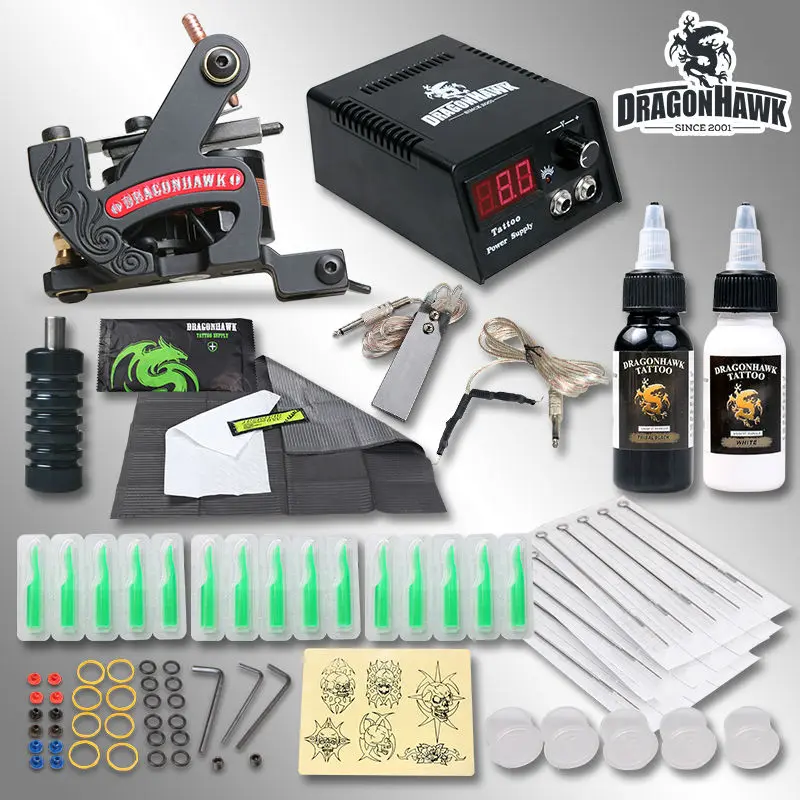 Professional Tattoo Kit With Lining Machine Inks Power Free Gift Tattoo Supplies