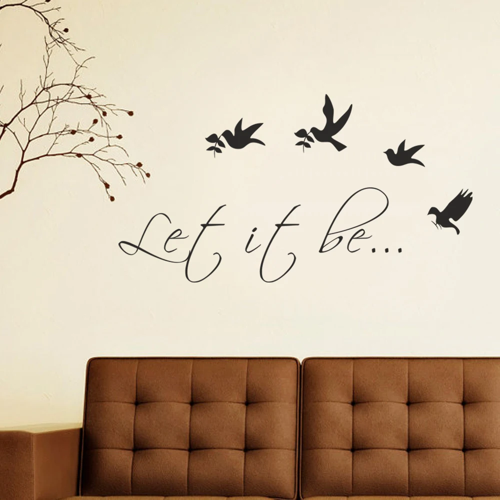 Let it Be with Birds by The Beatles from Music Song Wall Decal Vinyl
