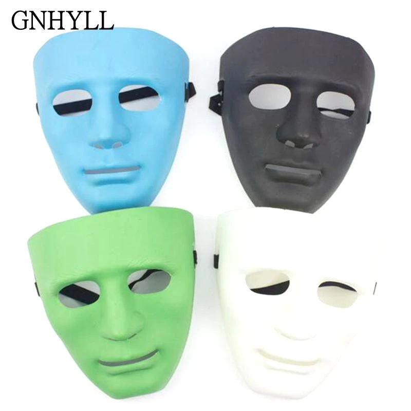 GNHYLL New type jabbawockeez mask dance PVC pure white mask masquerade