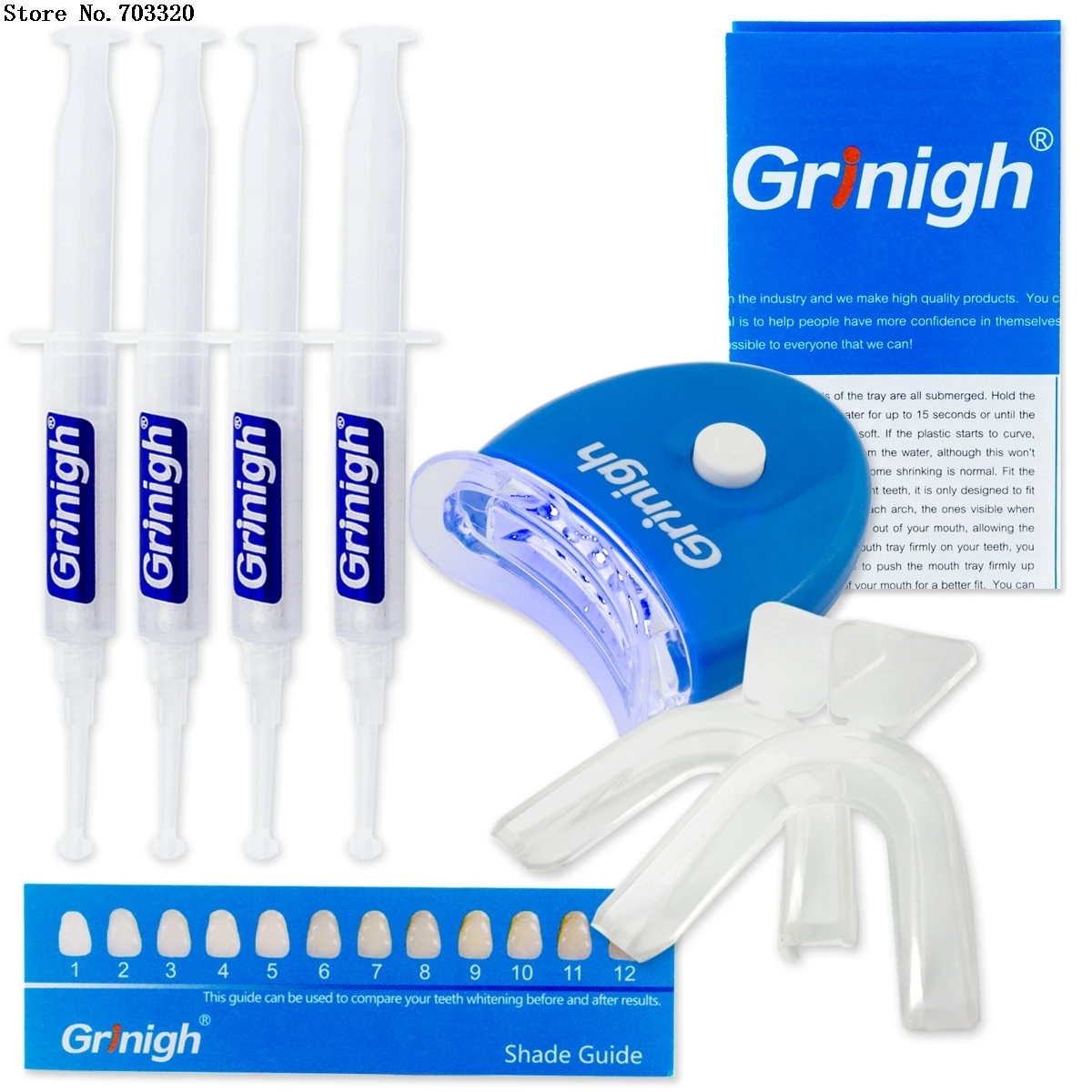 Dental Professional Teeth Whitening Kit Non Peroxide Gel 4.5ml*4 PCS