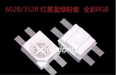 70 шт./лот SMD 3528/6028 RGB LED общий анод SMT чип триколор (красный зеленый синий) 1210 блеск