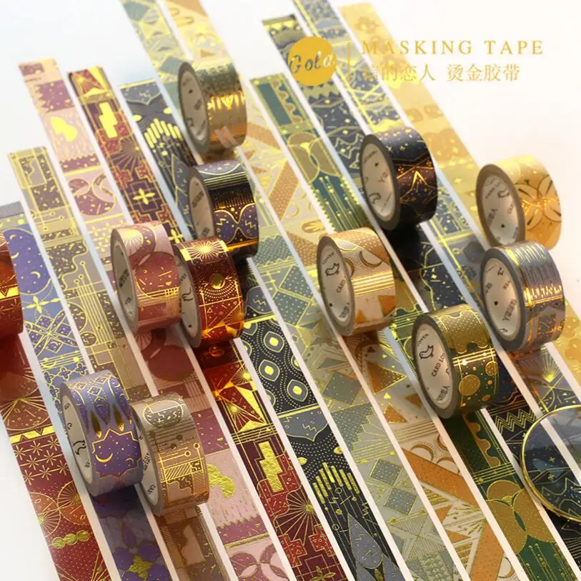 

Magical universe mysterious divination Aladdin Europe Gold Pattern Vintage Gilding decoration washi Tape Set DIY masking tape