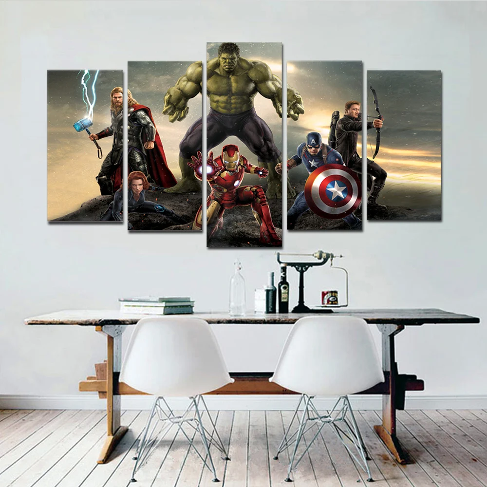 

The Avenger Wall Pictures For Living Room Decoration Posters And Prints Marvel Wall Art Canvas Painting Wall Pictures