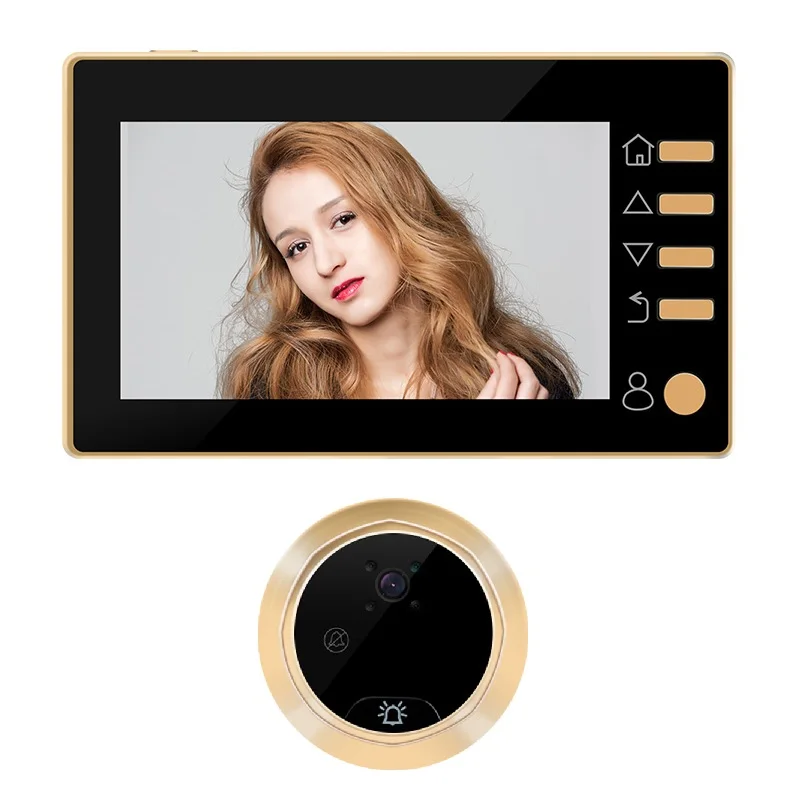 

Door Bell Wireless Peephole video call 4.3 inch TFT LCD IR Night Vision 3 Modes Video Recording Photos Taking peephole Max 32G