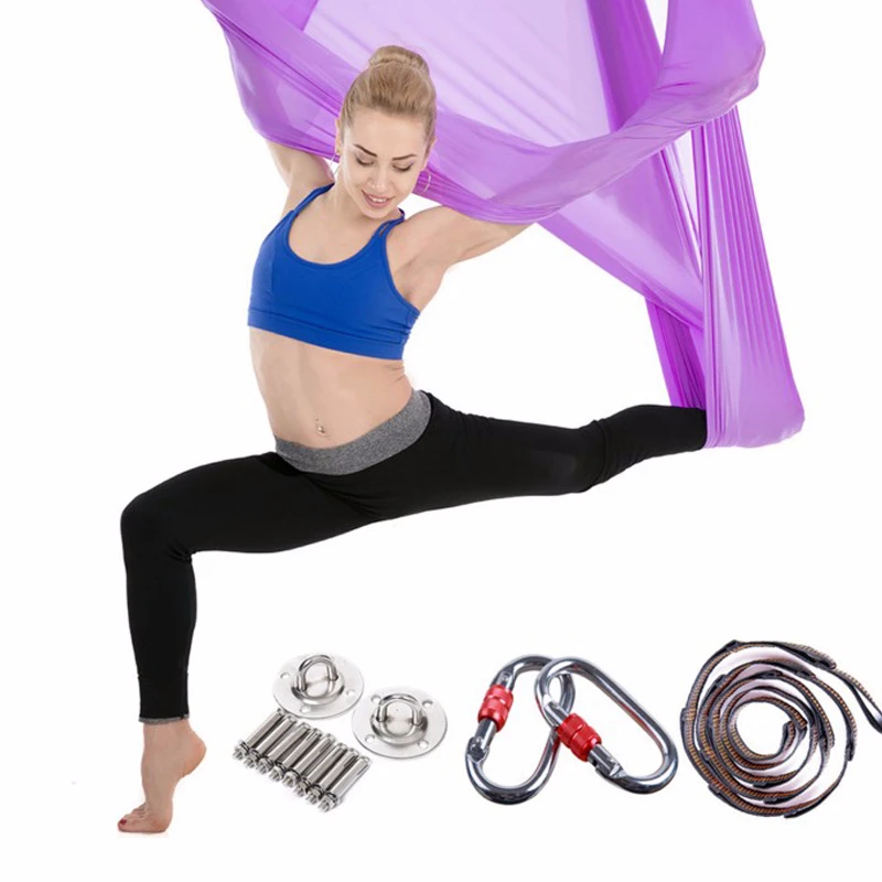 ✔ 15 цветов 5 метров Aerial Yoga Гамак Swing Последние Многофункциональные антигравитационные ремни Yo ★