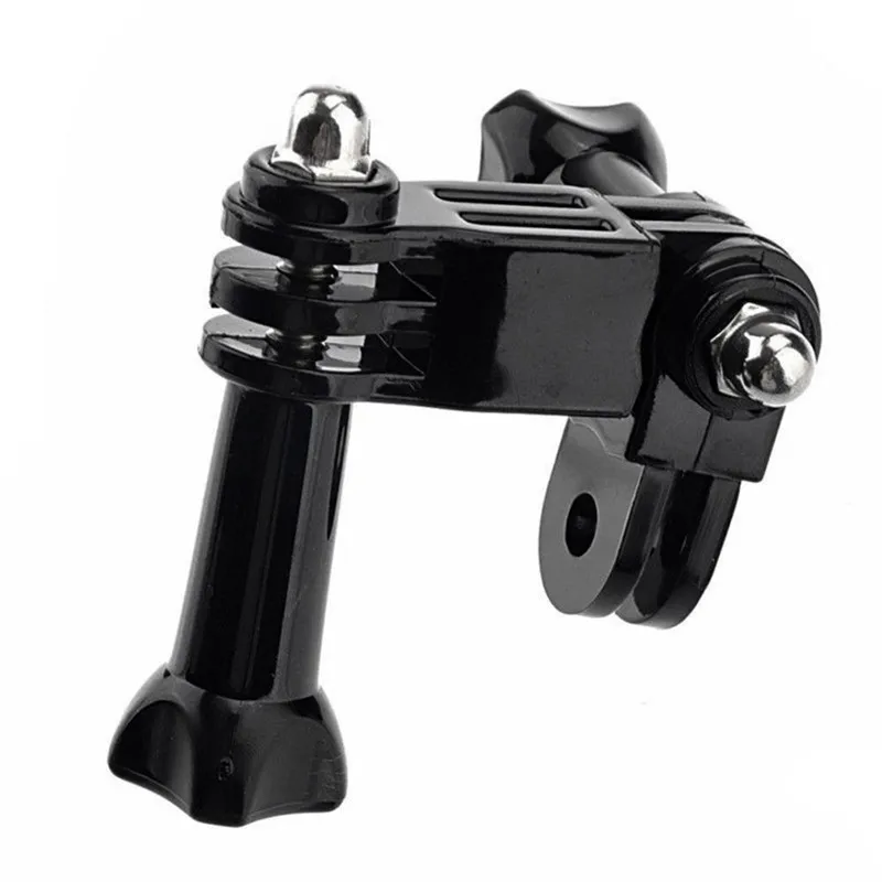 JMFOTO Three Way Adjustable Helmet Clamp Pivot Arm Mount for GoPro Hero