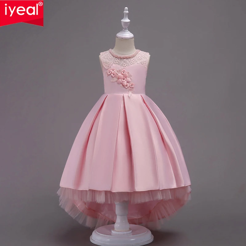 

IYEAL Children Princess Dress For Girls Party Elegant Kids Wedding Gown Flower Girls Dresses For Girls Clothing Vestido Daminha