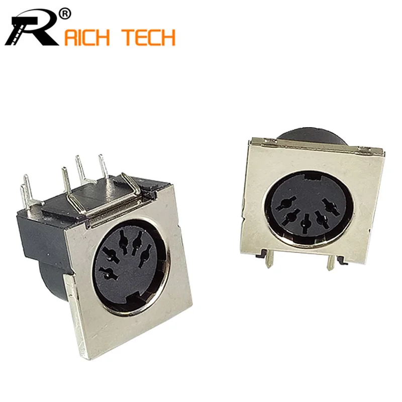 3 шт. разъем din 5 Булавки DIN Женский разъем под прямым углом Панель ...