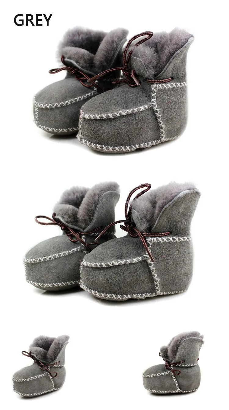 Сезон Зима Натуральная кожа детские зимние ботинки для мальчика для новорождённых и маленьких девочек Теплая обувь Мягкая Детская подошва, для тех, кто только начинает ходить, фирменные ботинки