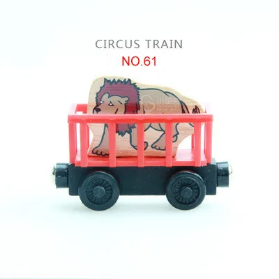 EDWONE деревянная железная дорога магнитный поезд дерево Teder рождественские автомобильные аксессуары игрушка для детей подходит дерево Biro треки подарки - Цвет: 61