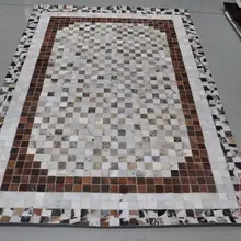 Модный художественный ковер Натуральная Воловья кожа нейлоновый ковер