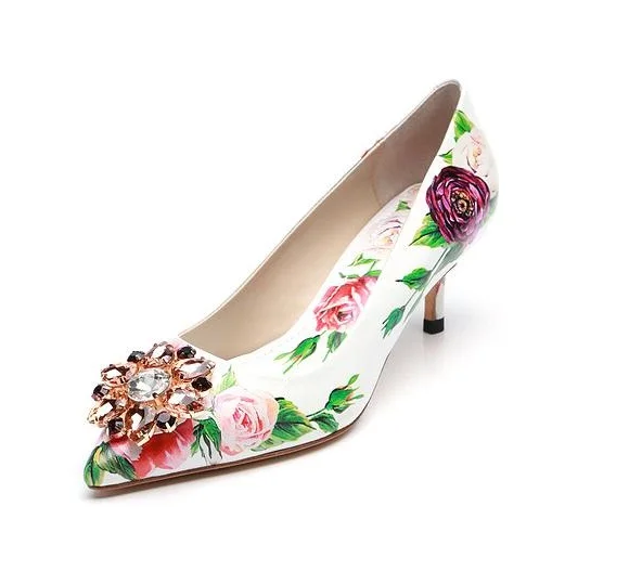 flower print shoes