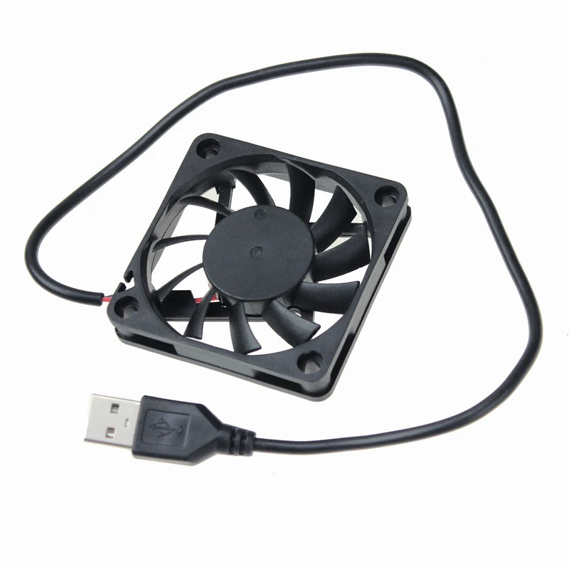 Gdstime 5pcs/lot 6cm Mini USB Fan DC 0.25A 5V 60mmx60mmx10mm 6010s for